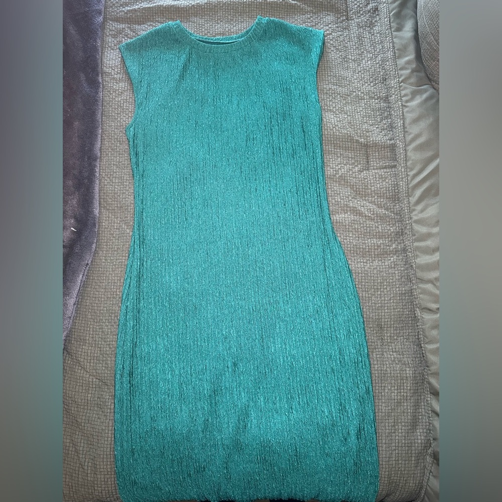 Long green dress